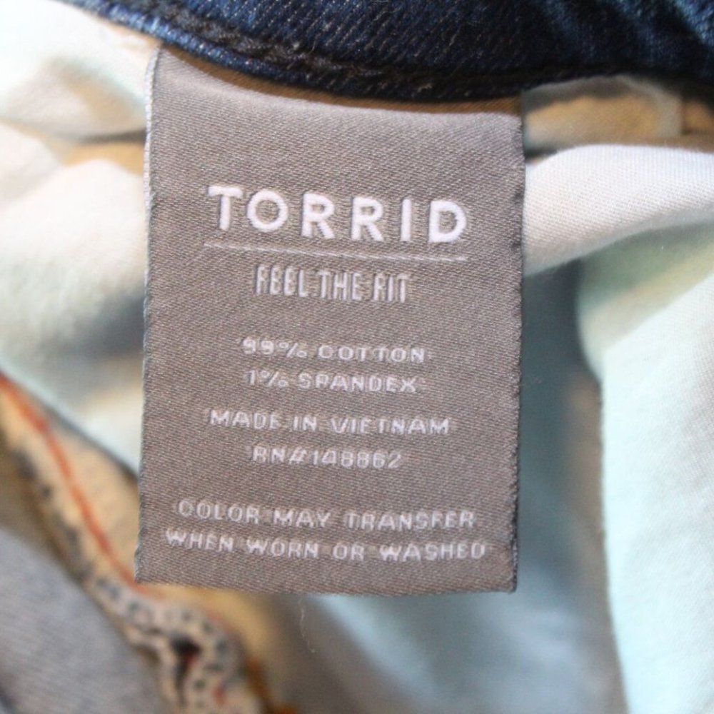 Torrid Boyfriend Straight Jean Vintage Stretch Medium Wash Plus Size 18 H13551 - Picture 10 of 10